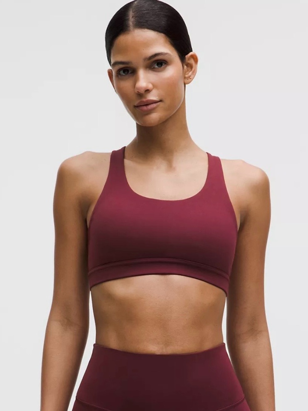 lululemon athletica Scoop Racerback Sports Bra in Wine Size M